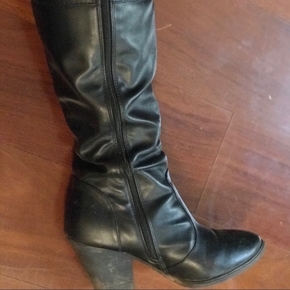 vegan heeled riding boots - Picture 5 of 5